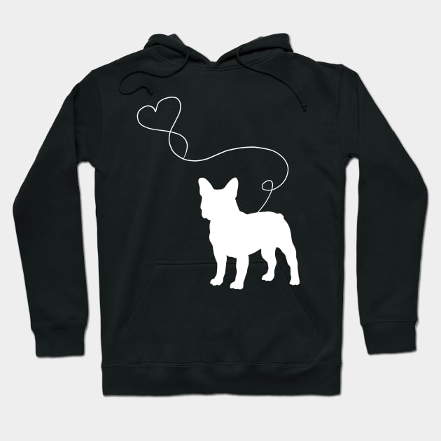 dog cute bulldogs heart Hoodie by LiFilimon